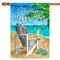 Toland Home Garden Blue and Brown Happy Hour Beach Outdoor House Flag 40" x 28"